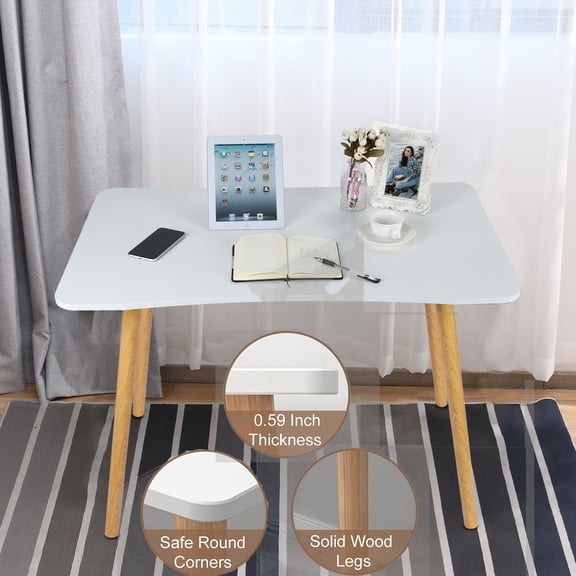 Tereitr Desktop Computer Desk Solid Wood Office Desk Widened and Thickened Writing Desk Family Dining Table Modern and Minimalist Table Suitable for Small Spaces