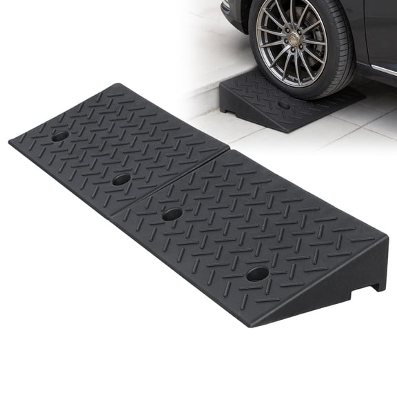 Tereitr Heavy Duty 7000LBS Rubber Car Ramp, Portable Non-Slip Curb Ramp for Driveway Garage Wheelchair