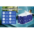 thumbnail image 1 of Tereitr Large Foldable Bathtub for Adults | 45"L x 24"W Freestanding Soaking Tub with Plastic Frame & Easy Drain, Indoor/Outdoor Portable Spa Tub (Starry Blue), 1 of 7