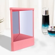 Tereitr Non-Reversing Mirror True Image Vanity Mirror, High-Precision Tabletop Makeup Mirror with Real Reflections, Non-Magnifying Pink, 5.5"x6.7"