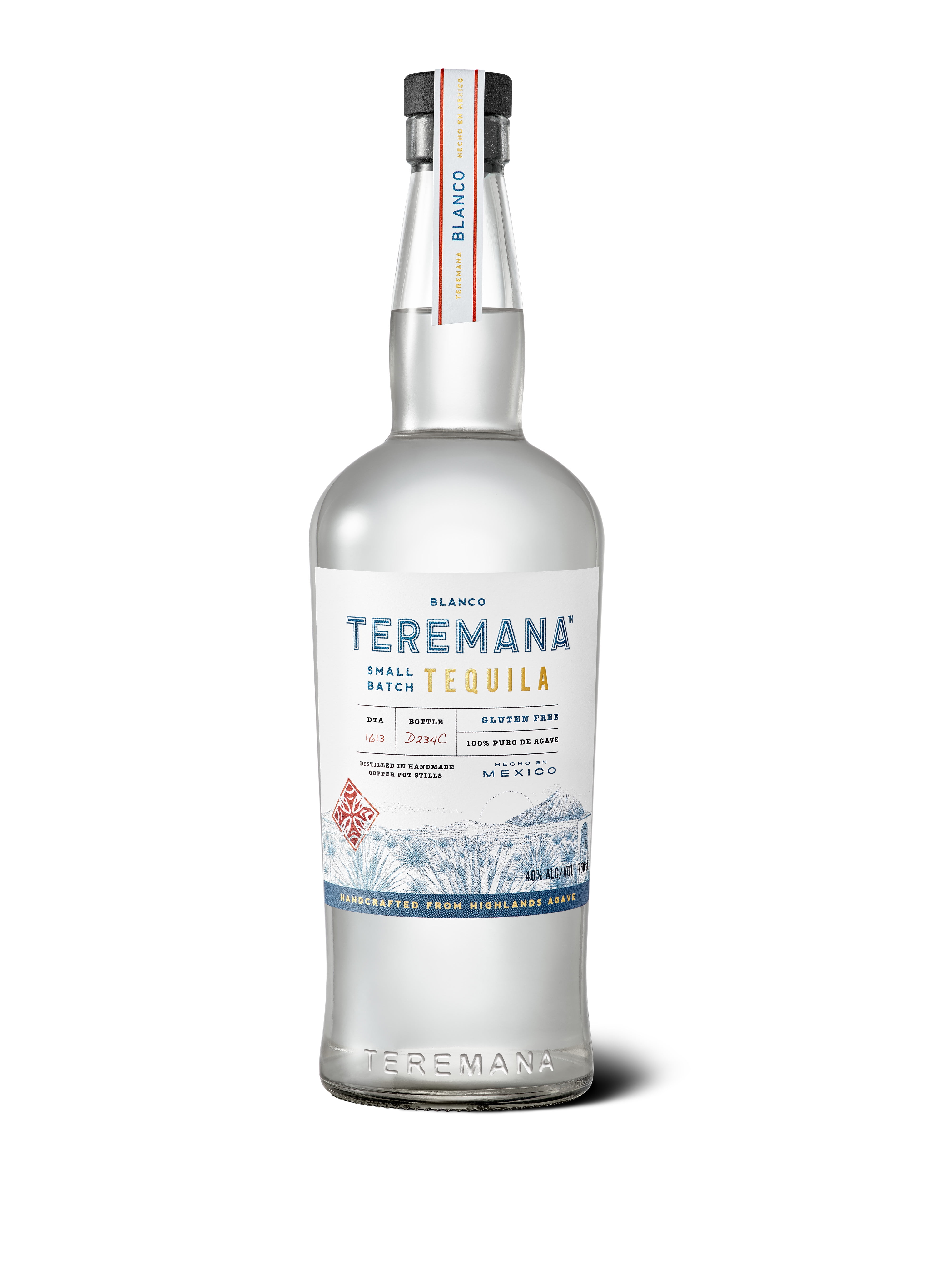 Teremana Blanco Tequila, 750 ml Single Glass Bottle, 40% ABV
