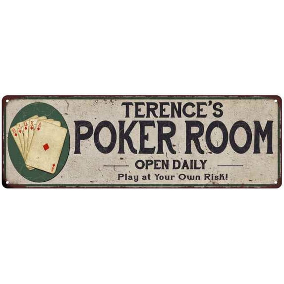 Terence's Poker Room Gift 6x18 Metal Sign Game Decor 206180048455
