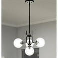 thumbnail image 1 of Teresa Black & Brushed Nickel 4-Light Globe Glass Shade Metal Chandelier, 1 of 1