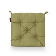 thumbnail image 1 of Theresa Bandel Indoor Fabric Classic Tufted Chair Cushion, Muted Green, 1 of 5