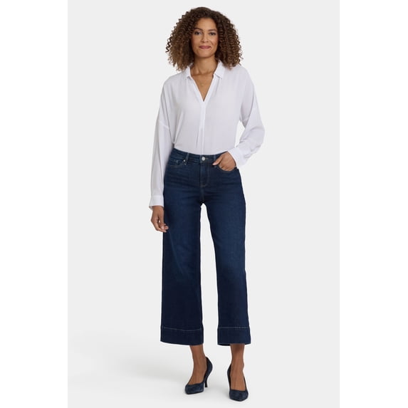 NYDJ Women's Wide Leg Ankle Jeans With 3" Hems, Available in Regular, Petite