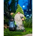 thumbnail image 1 of Teresa's Collections 11.81 inches Gnome Garden Statue, Solar Garden Gnome Statue Outdoor Decoration for Porch Patio Lawn Garden Yard Decor, Gifts for Mom, 1 of 12