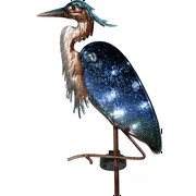 Teresa's Collections 41'' Heron Solar Garden Lights, Outdoor Metal Solar Garden Stake Lights for Patio Yard Decor, Garden Decor Gifts for Mom Grandma