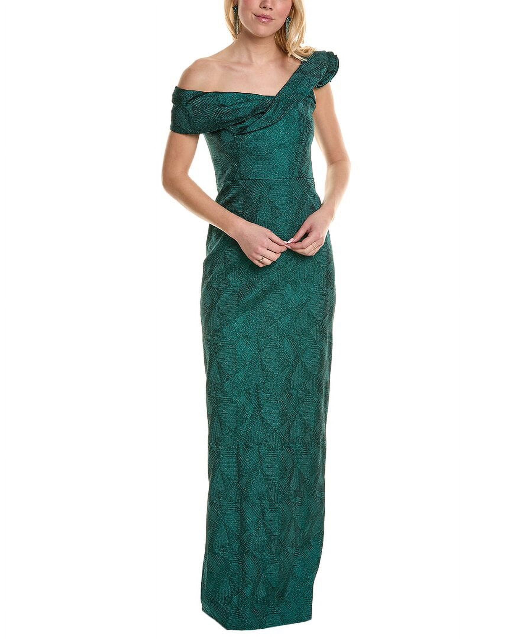 Teri Jon by Rickie Freeman Emerald Green Off-The-Shoulder Gown for Women,  Size 2 - Walmart.com