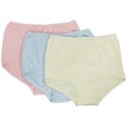 thumbnail image 1 of 100% Cotton Cuff Leg Panty, Three Pack in Assorted Pastels Size 9 (Style 118), 1 of 6
