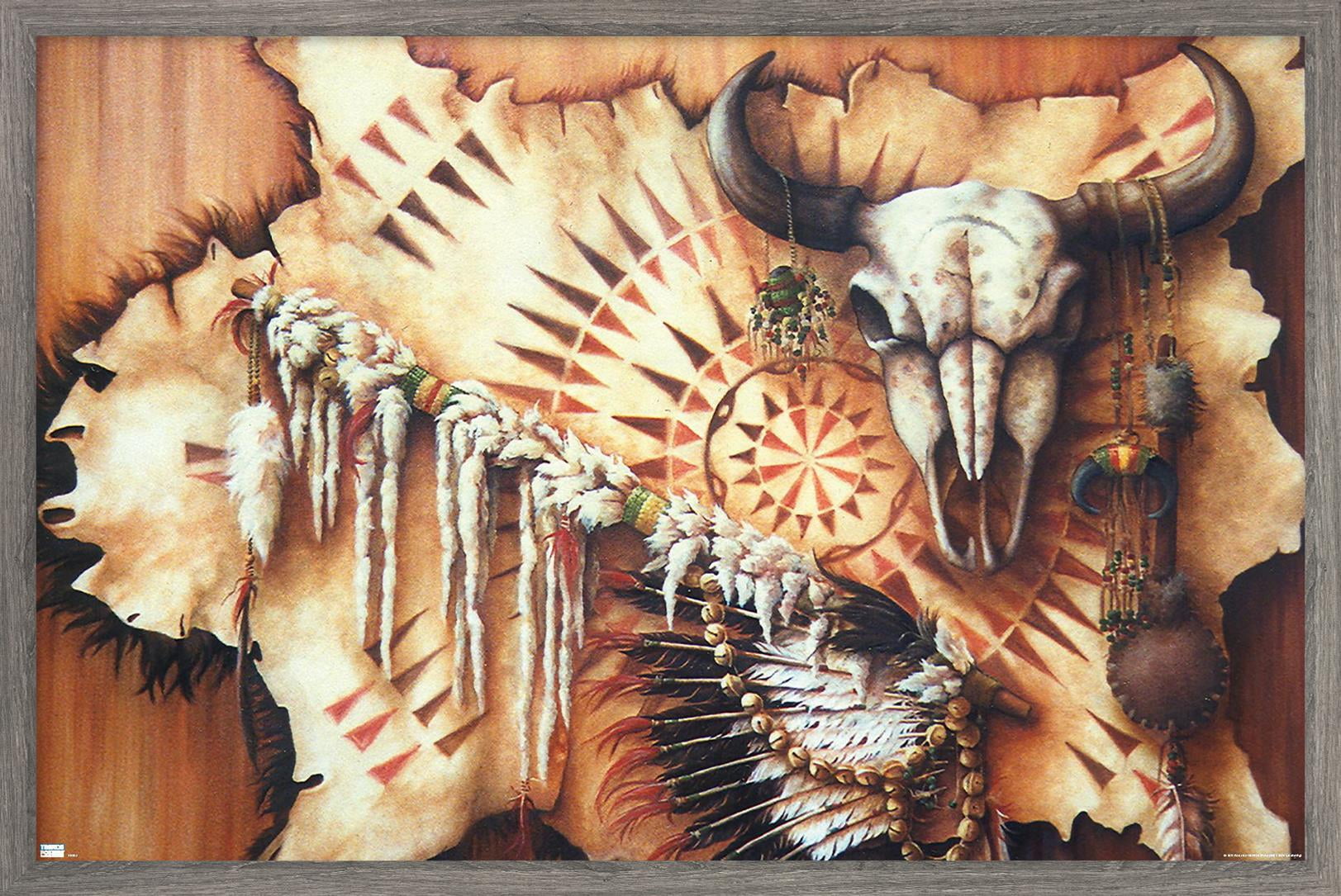 Teri Rosario - Plains Medicine Wall Poster, 22.375" x 34", Framed
