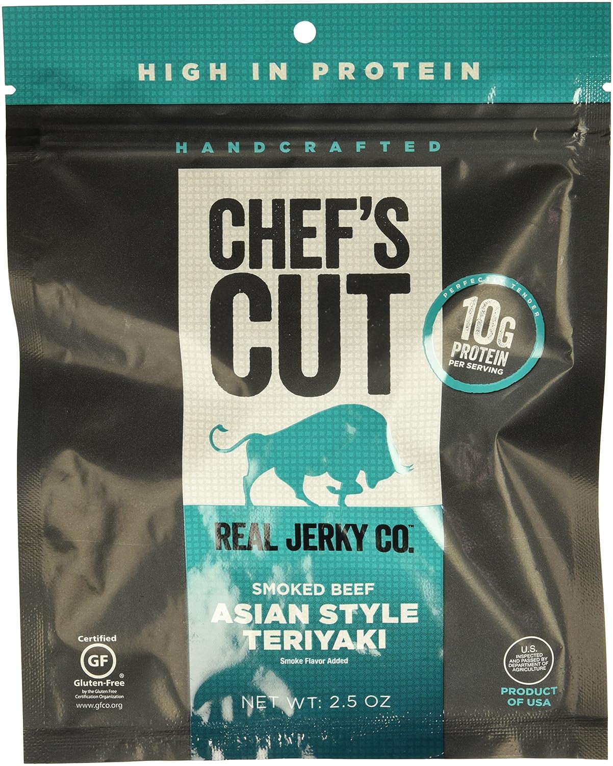 Teriyaki, High Protein Meat Snack, 10g of Protein and 80 Calories