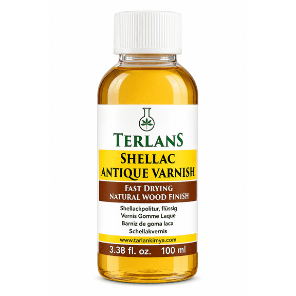 Terlans Shellac Liquid Blonde 3.38 fl oz (100 ml) Antique Varnish for musical instruments and furnitures