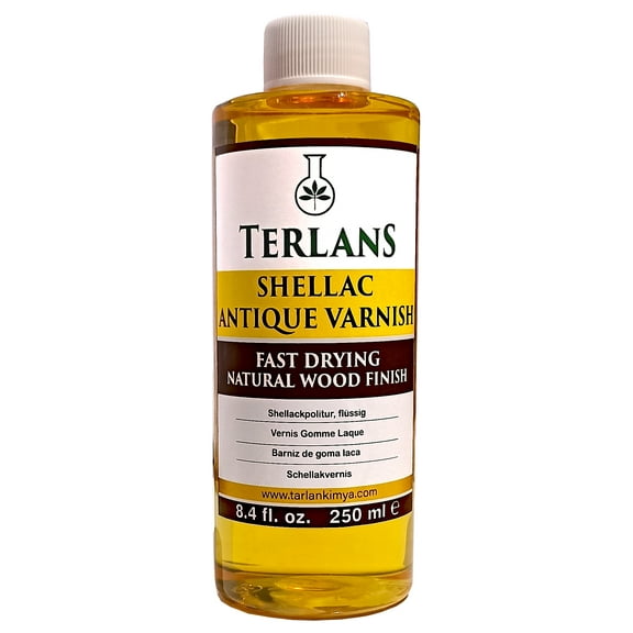 Terlans Shellac Liquid Blonde 8.4 fl oz (250ml) Antique Varnish for musical instruments and furnitures