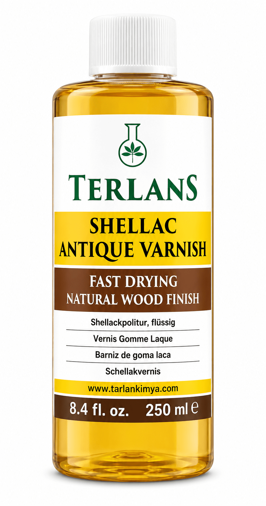 Shellak Old TERLANS Shellac Liquid Blonde, Antique Varnish, 8.4 fl oz, for wood ...