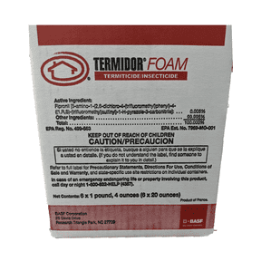 Termidor Foam Termiticide/Insecticide - For Use Against Termites and Wood Destroying Insects - Case (6 x 20 oz Cans) by BASF