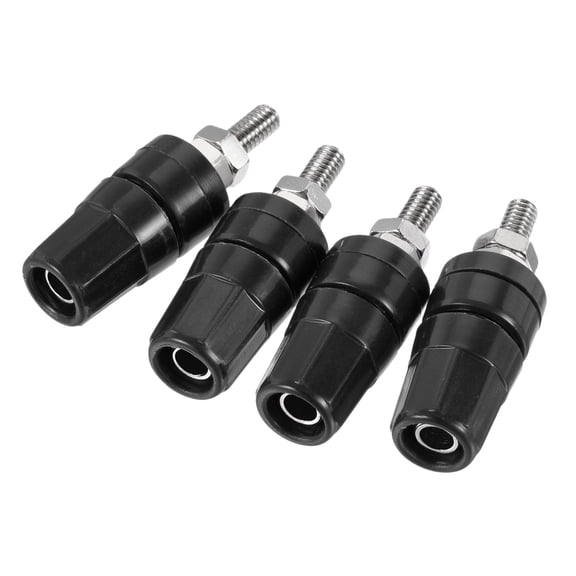 Terminal Binding Post Amplifier Terminal Connector Jack Speaker Black 4 Pack