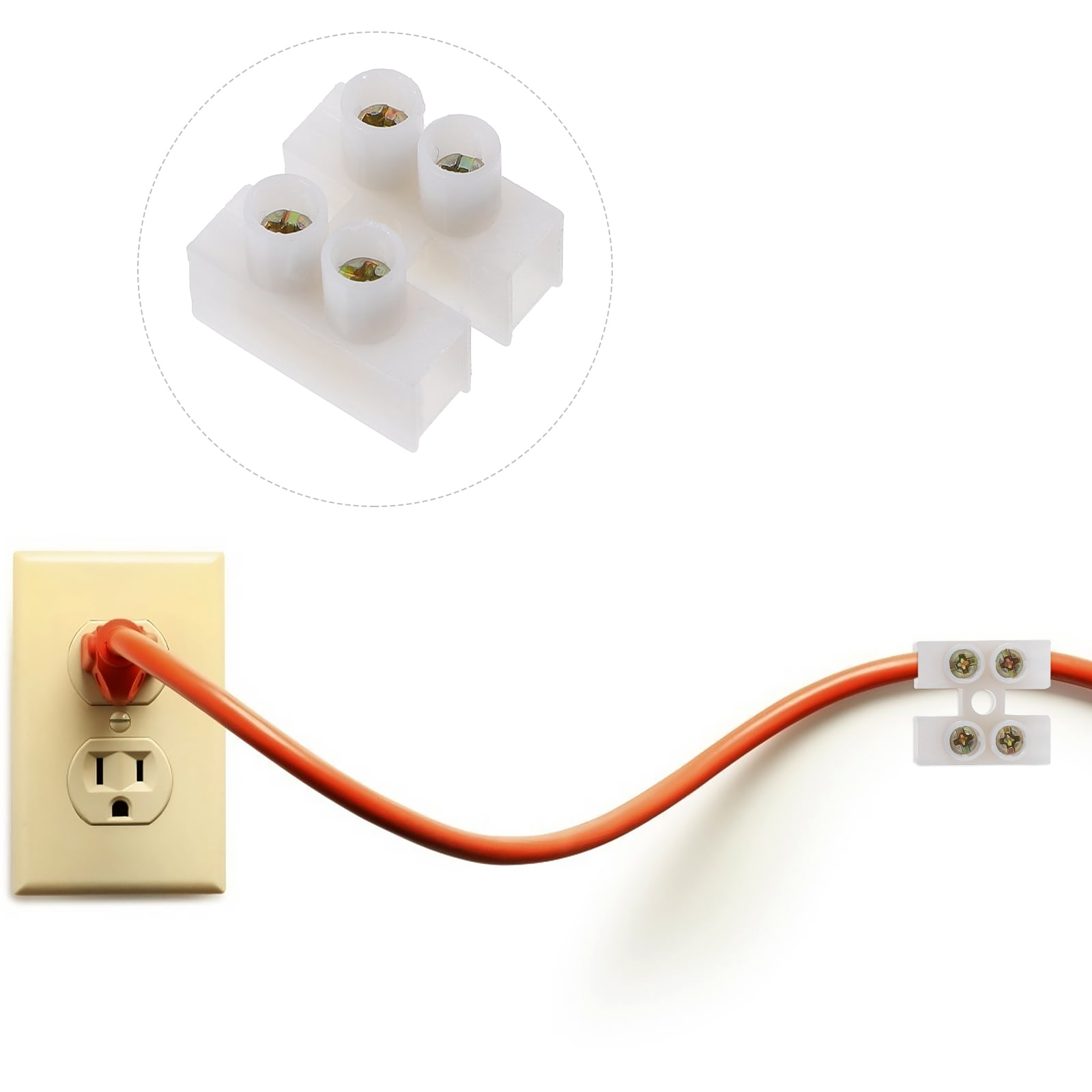 Terminal Block 30pcs Screw Type Quick Connect Terminal 10A 2 Position