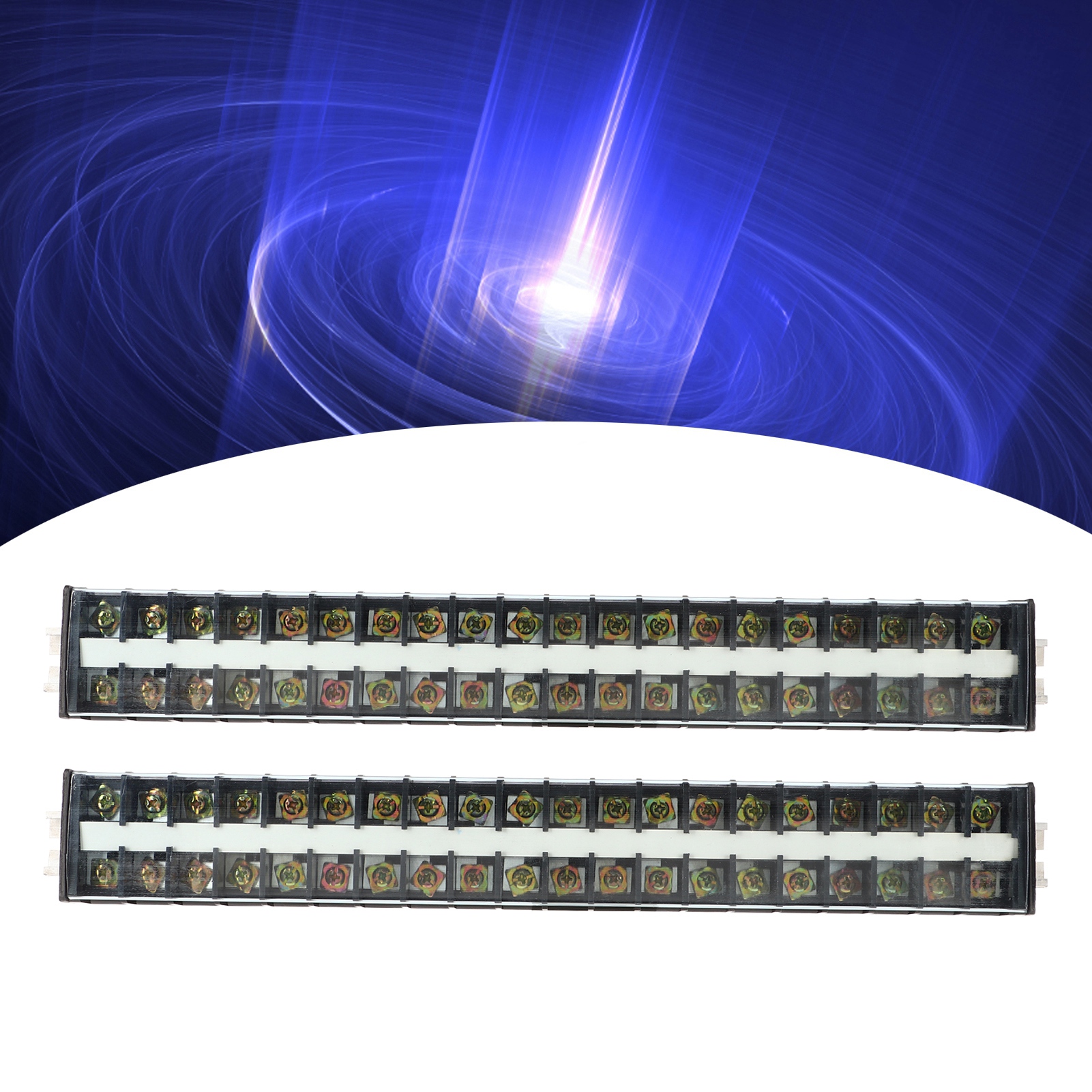 Terminal Block 660V 60A Dual Row Screw Terminal Barrier Strip Wire