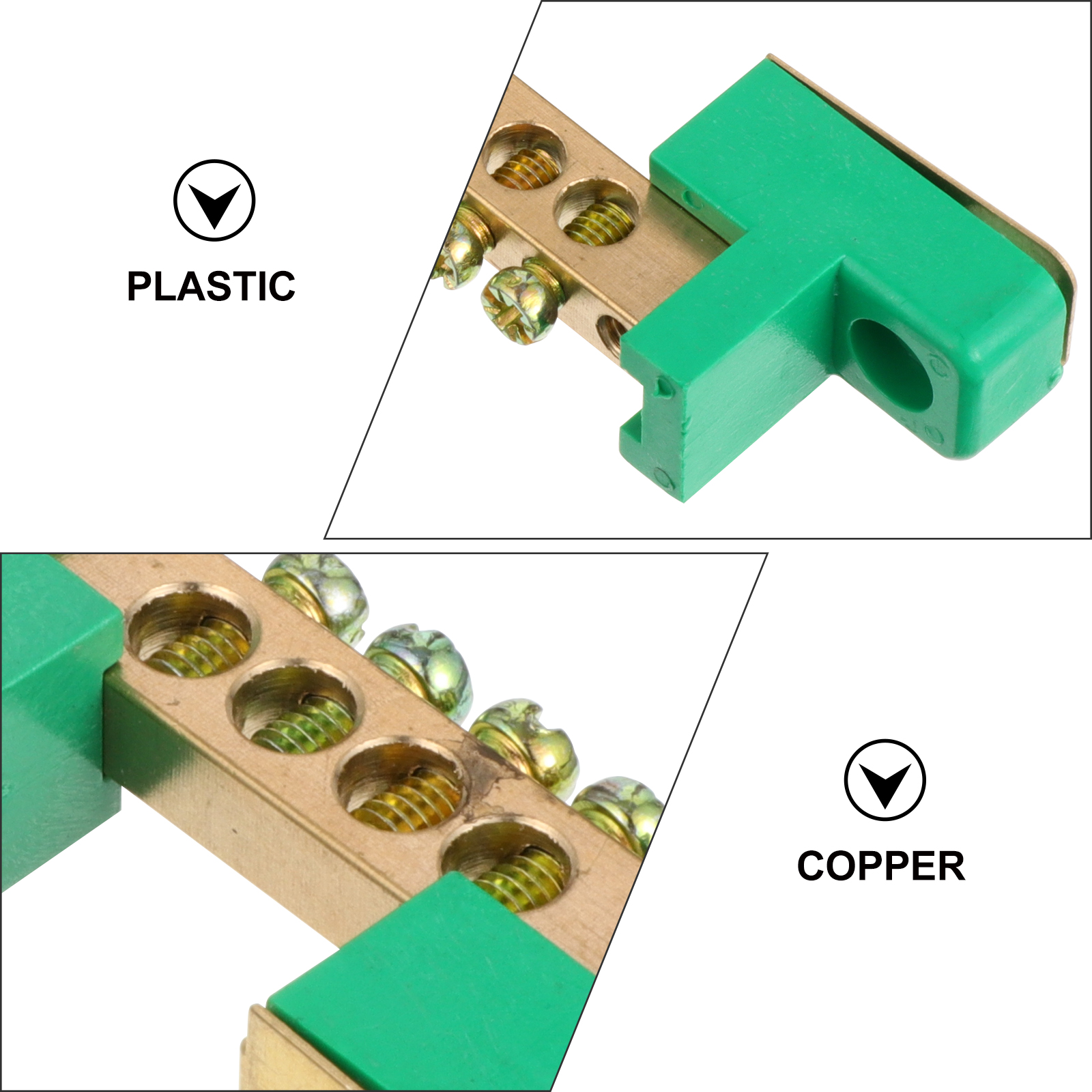 Terminal Block Electrical Wire Block Connector Board Wiring Clamp Connector Fixed Bus Bar Busbar