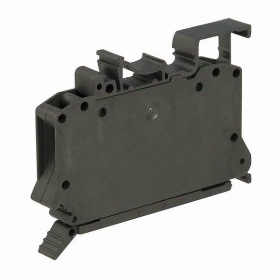 Terminal Block, Fused Disconnect, 1 Pole, 10 A, 500 V AC, 8 AWG, Screw Termination, Black