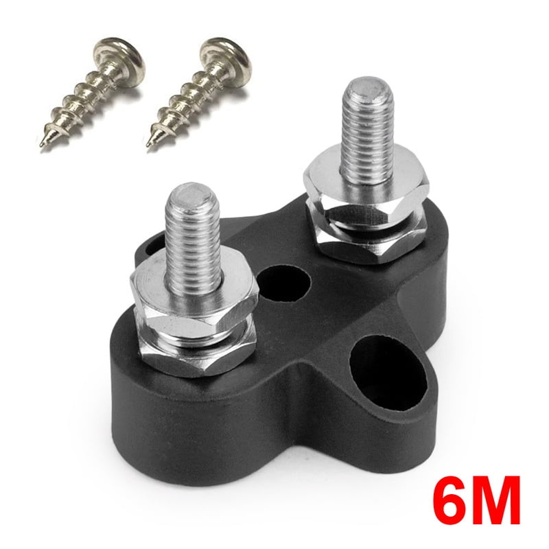 Terminal Block M6 Dual Stud 80A DC 48V Bus Bar Power Terminal Block