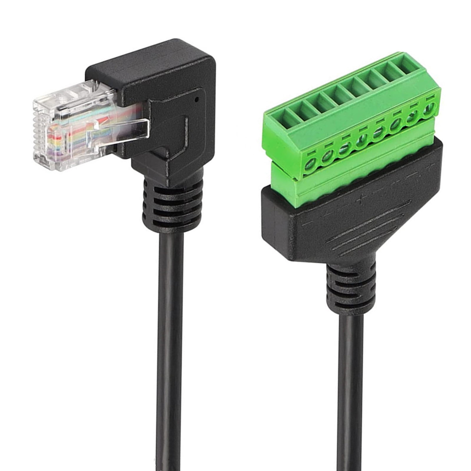 Terminal Connection Cable with 8 Positions, 90-Degree RJ45 Plug and 0.3 ...