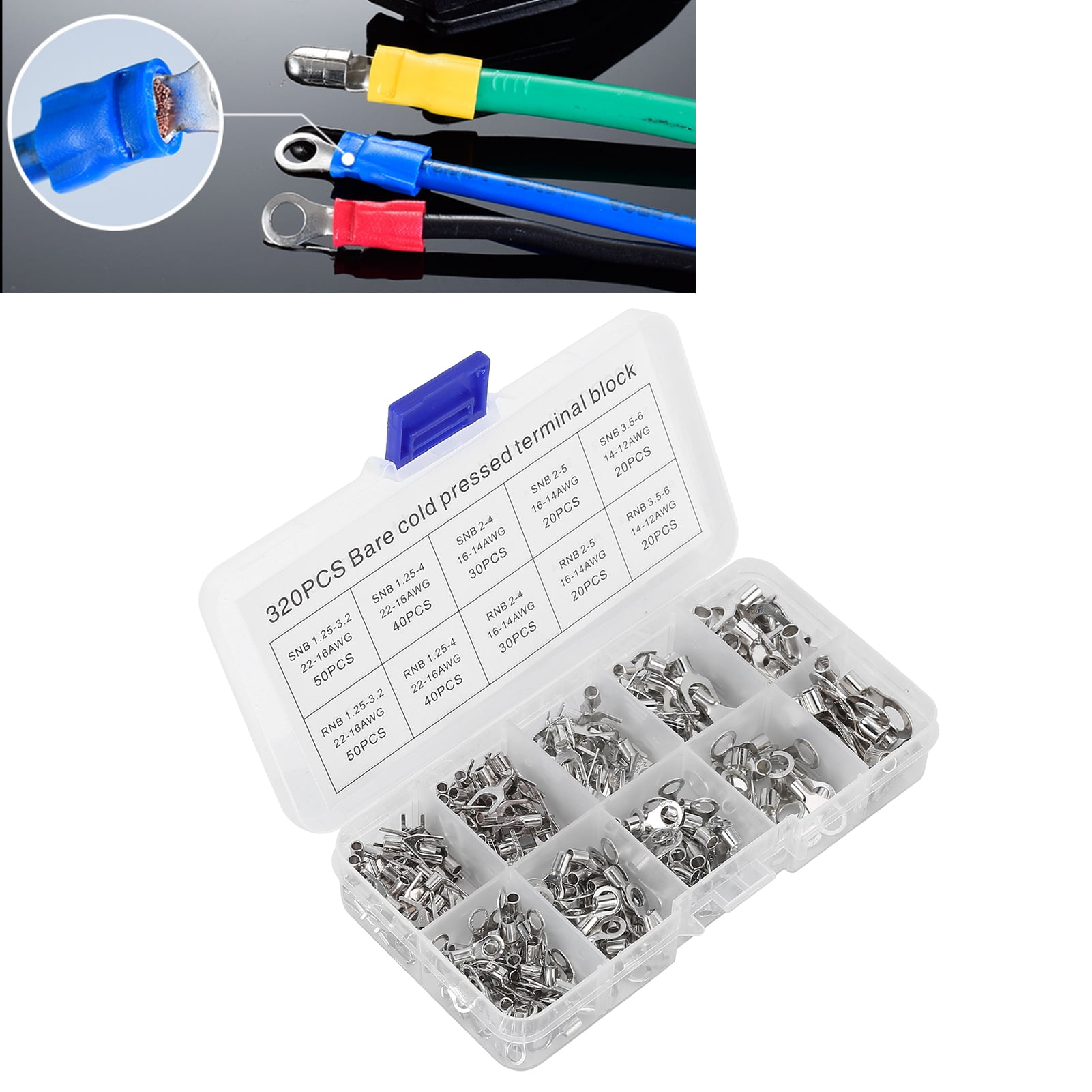 Terminal Connectors, Electric Wire Connerctor Kit 320Pcs Terminals Wire