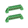 thumbnail image 1 of Terminal Grounding Bar Block Barrier Brass Strip 8 Positions Green Pack of 2, 1 of 5