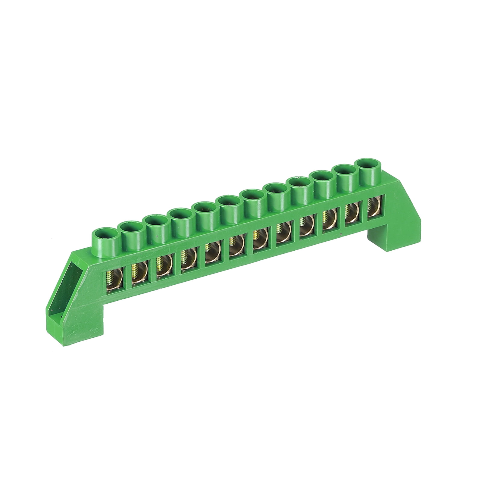 Terminal Grounding Bar Screw Block Barrier Brass Strip 12 Positions ...