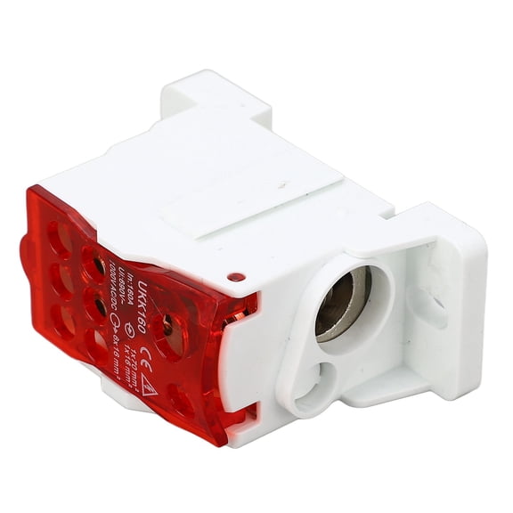 Terminal Junction Box, 160A 690V, Reliable Brass Connectors, DIN Rail Mount, Multiple Wire Outlets