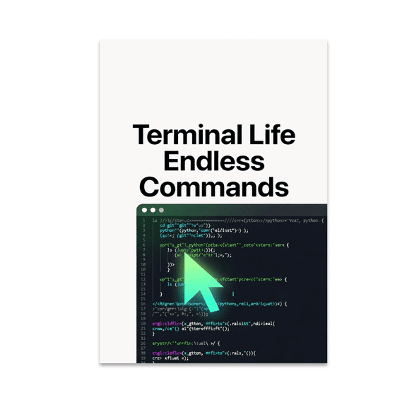 Terminal Life Endless Commands Art - Coding Enthusiast - 13x19 Poster Print