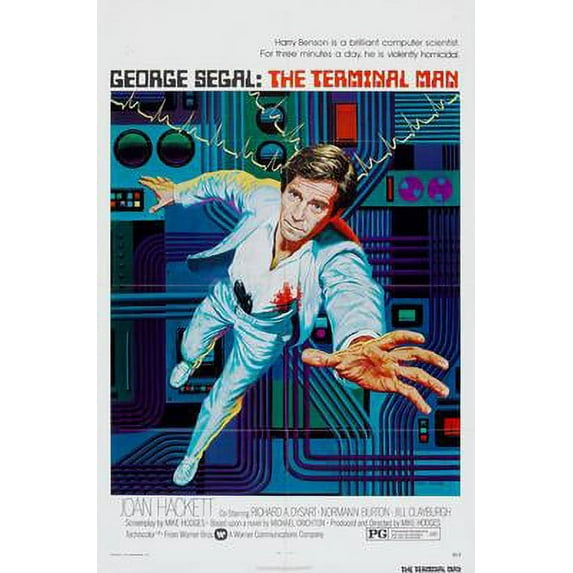 Terminal Man The Movie Poster Art Poster 24x36 Unframed, Age: Adults, Rectangle Best Posters