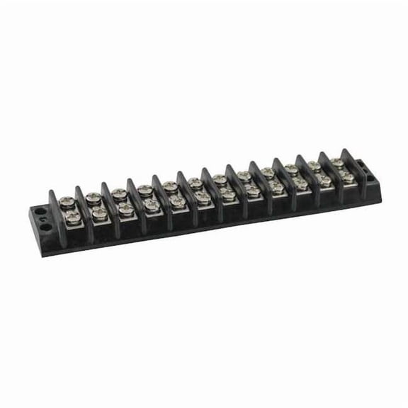 Terminal Strip, 12 Pole, 2 Row, 20 A, 300 V AC, 12 AWG, Screw Termination 6ZEH5