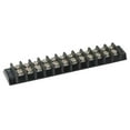 thumbnail image 1 of Terminal Strip, 12 Pole, 2 Row, 15 A, 300 V AC, 14 AWG, Screw Termination, 1 of 1