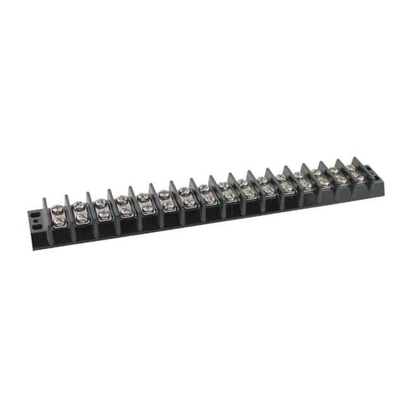 Terminal Strip, 16 Pole, 2 Row, 30 A, 600 V AC, 10 AWG, Screw Termination 6ZEJ5