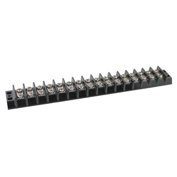 Terminal Strip, 16 Pole, 2 Row, 30 A, 600 V AC, 10 AWG, Screw Termination