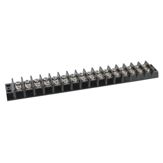 Terminal Strip, 16 Pole, 2 Row, 30 A, 600 V AC, 10 AWG, Screw Termination 6ZEJ5