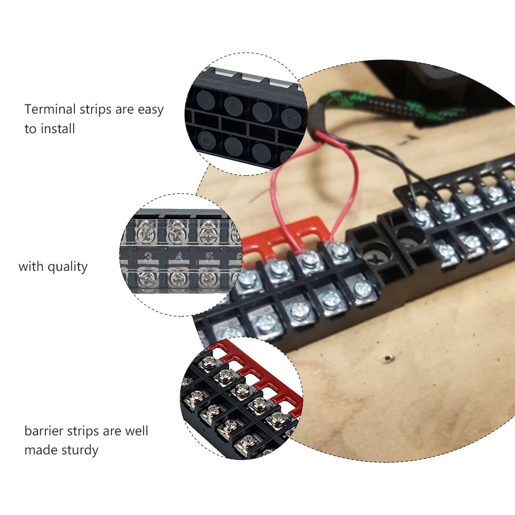 Terminal Strip 5 Sets 5 Positions Dual Row Screw Terminal Strip Blocks