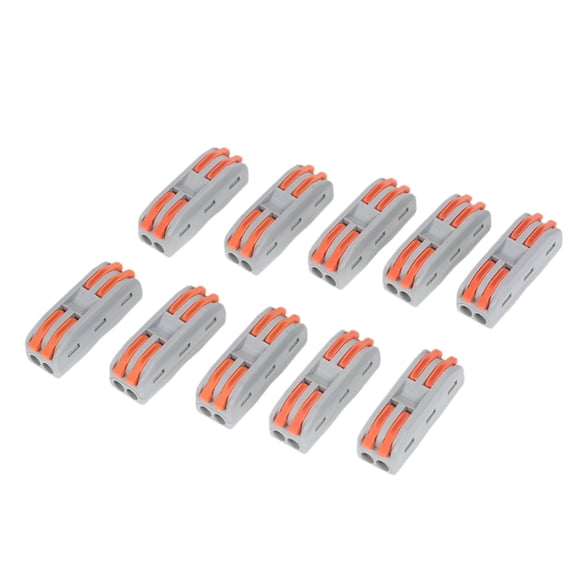 Terminal,Wire Cable Set Cable Push-in Conductor Push-in Conductor Terminals Set Lock Universal Cable Set Lock 10pcs Wire Cable Lock Universal Cable Universal Cable Push-in Orange(2 in 2 out)