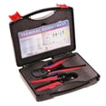 thumbnail image 1 of Terminal crimping and wire stripping tool set, includes one 23-7 (0.25-10²) automatic adjusting ratchet cable crimping tool, suitable for 10-24 (0.2-6²) wire stripper and 1900 terminals., 1 of 4
