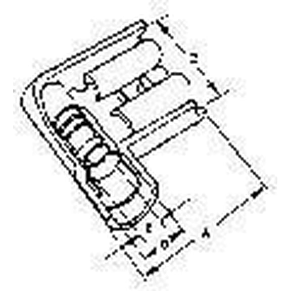 Terminals FULLY INSULATED FLAG 18-22 AWG red (100 pieces)