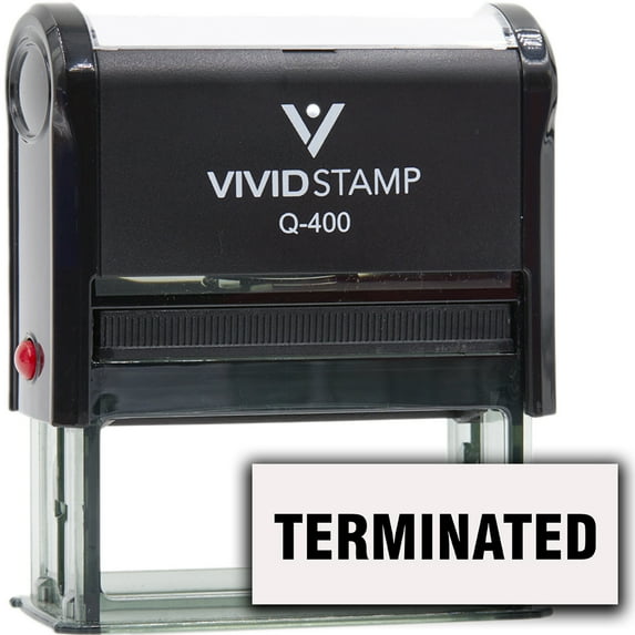 Terminated Self-Inking Office Rubber Stamp (Black Ink) - Q-400
