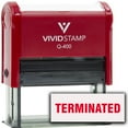 thumbnail image 1 of Terminated Self-Inking Office Rubber Stamp (Red Ink) - Q-400, 1 of 1