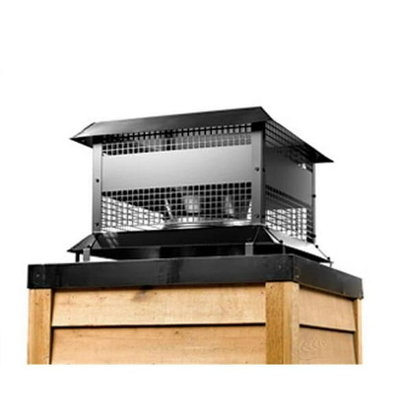 Termination Painted Square Cap, Black