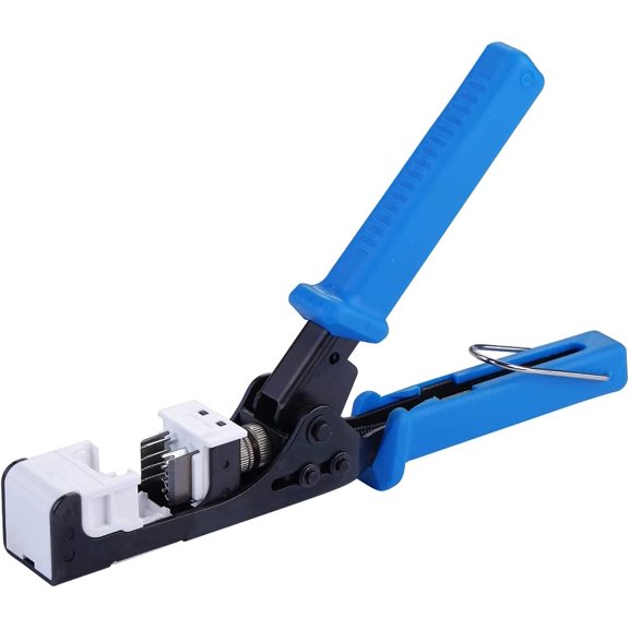 Termination Tool 45 Degree RJ45 Keystone Jack Speed Crimping Tool for Cat5e Cat6 4-Pair Keystone Jacks by