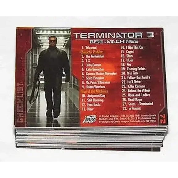 Terminator 3 Rise of Machines movie 2003 Comic Images 72 card set