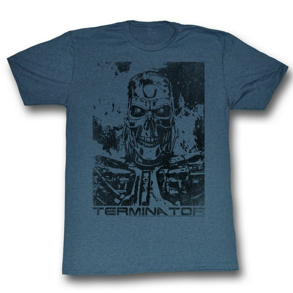 Terminator - Black & Blue - Short Sleeve - Heather - Adult - T-Shirt