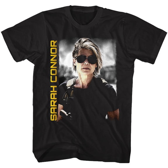 Terminator Dark Fate Sarah Conner Black Adult T-Shirt 3Xlt