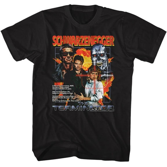 Terminator Dynamic Collage Black Adult T-Shirt M