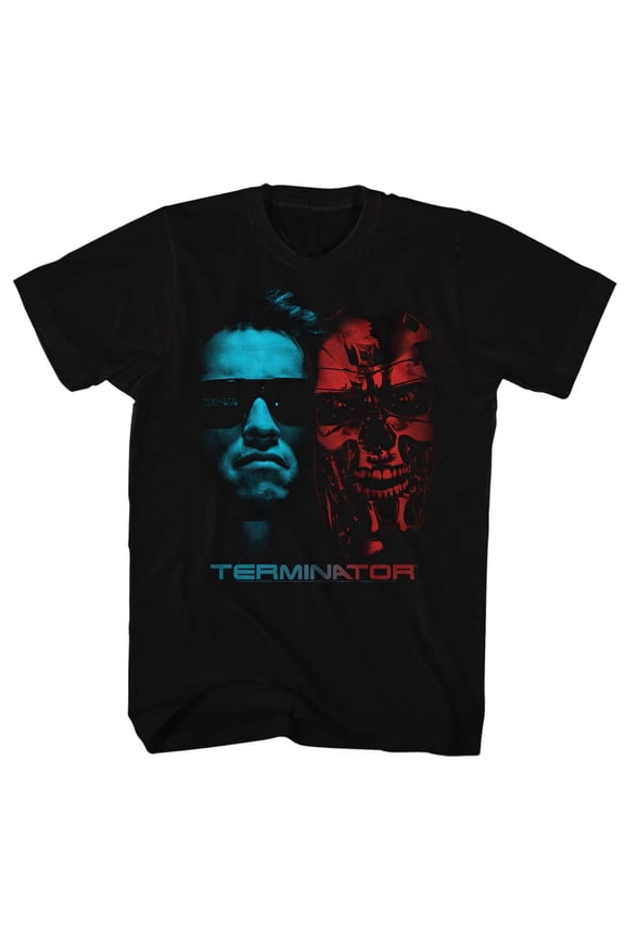 Terminator Face Off Black Adult T-Shirt